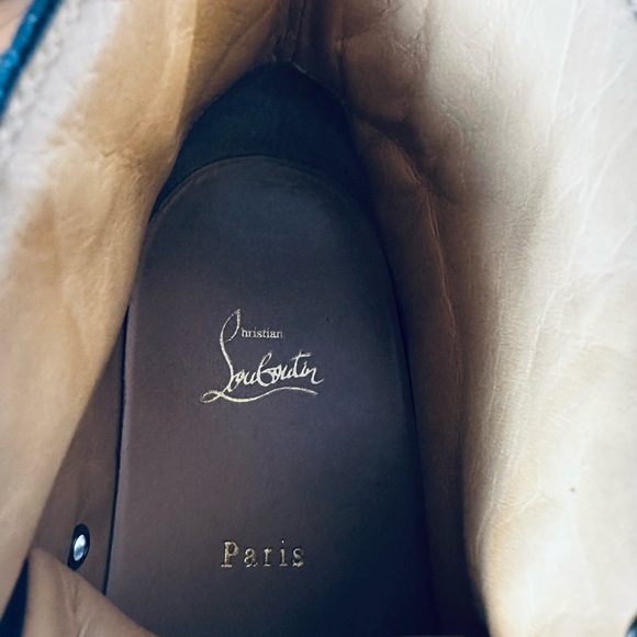 Christian Louboutin Men’s High Top Sneakers w/ Red Bottom Soles - Picture 9 of 13